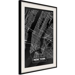 Arkiio Affisch Negative Map: New York [Poster] 30x45 Poster